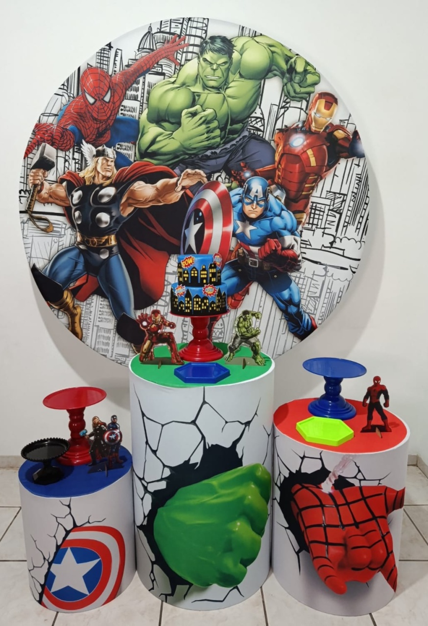 Vingadores 01 Pegue Monte - Amiga Festeira Decorações 