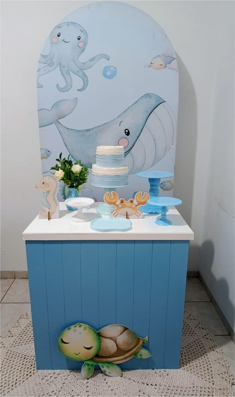 Fundo Do Mar 01 Pegue E Monte - Amiga Festeira Decorações 