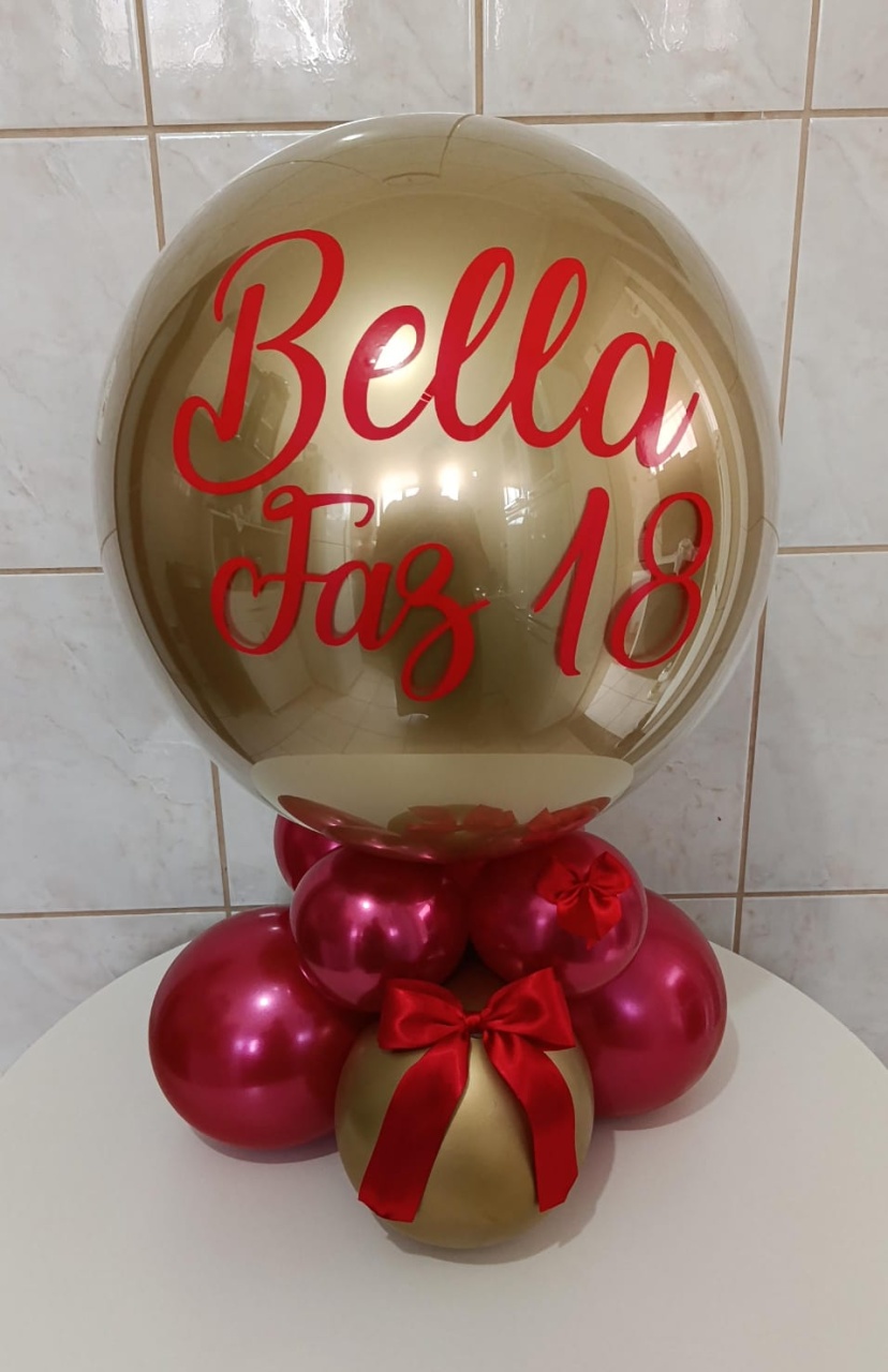 Arranjo de Balão Personalizado - Amiga Festeira Decorações 