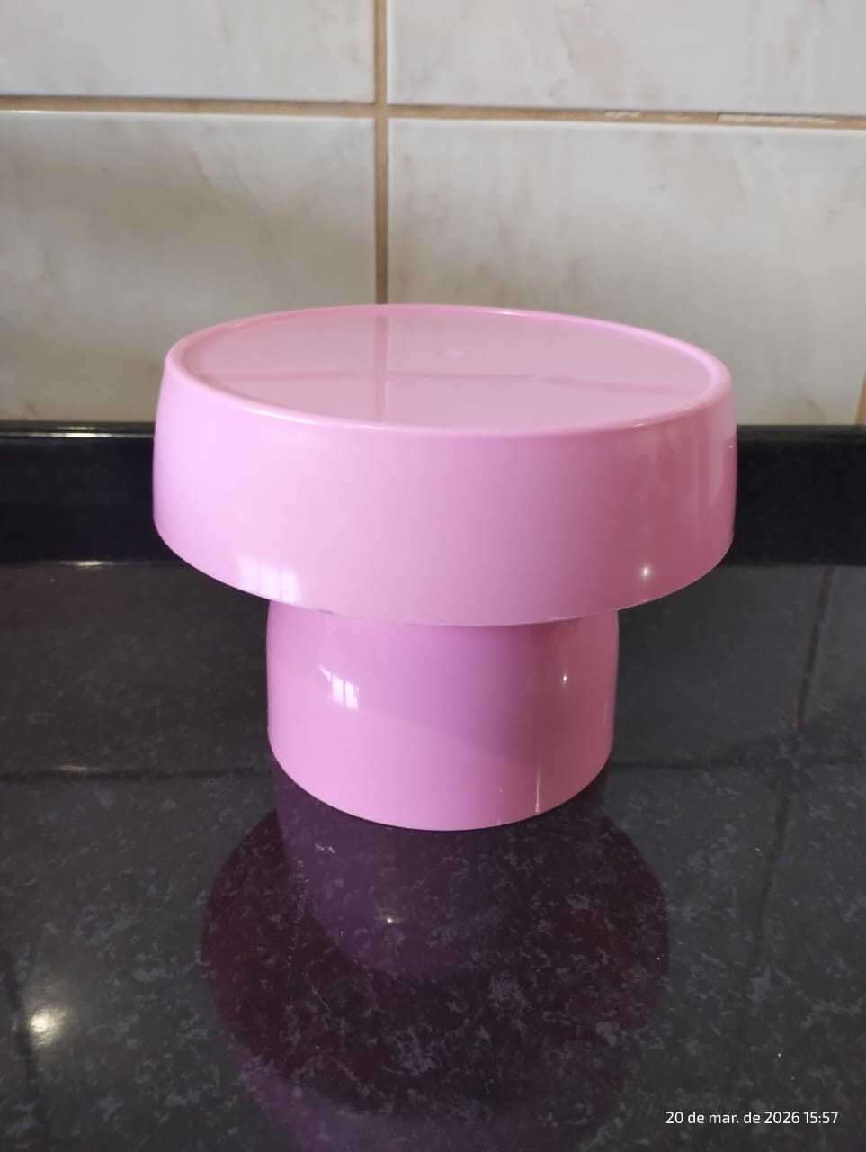 Porta Doces Rosa de Plástico Médio - Amiga Festeira Decorações 