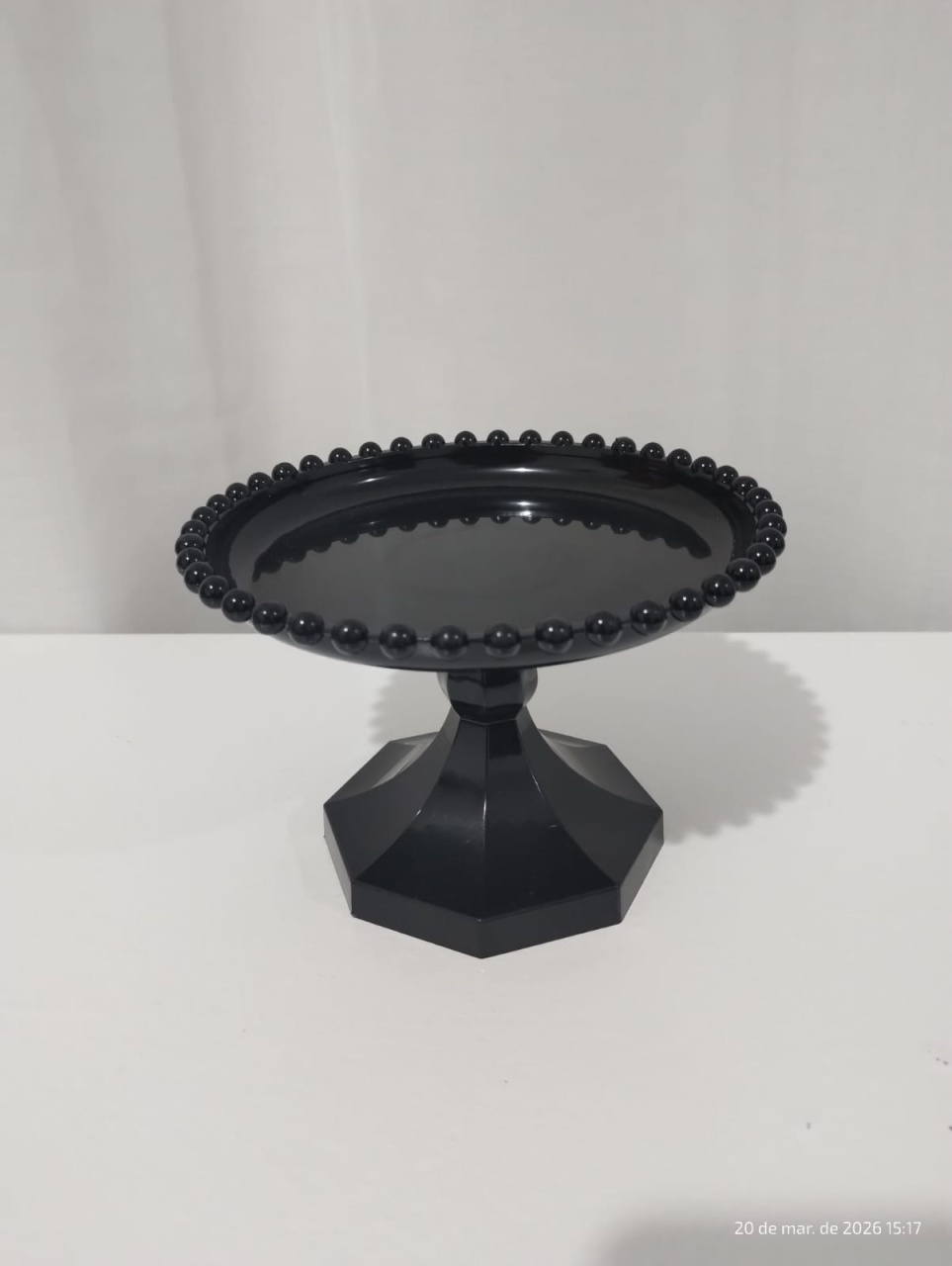 Porta Doces Médio de Plástico Preto - Amiga Festeira Decorações 