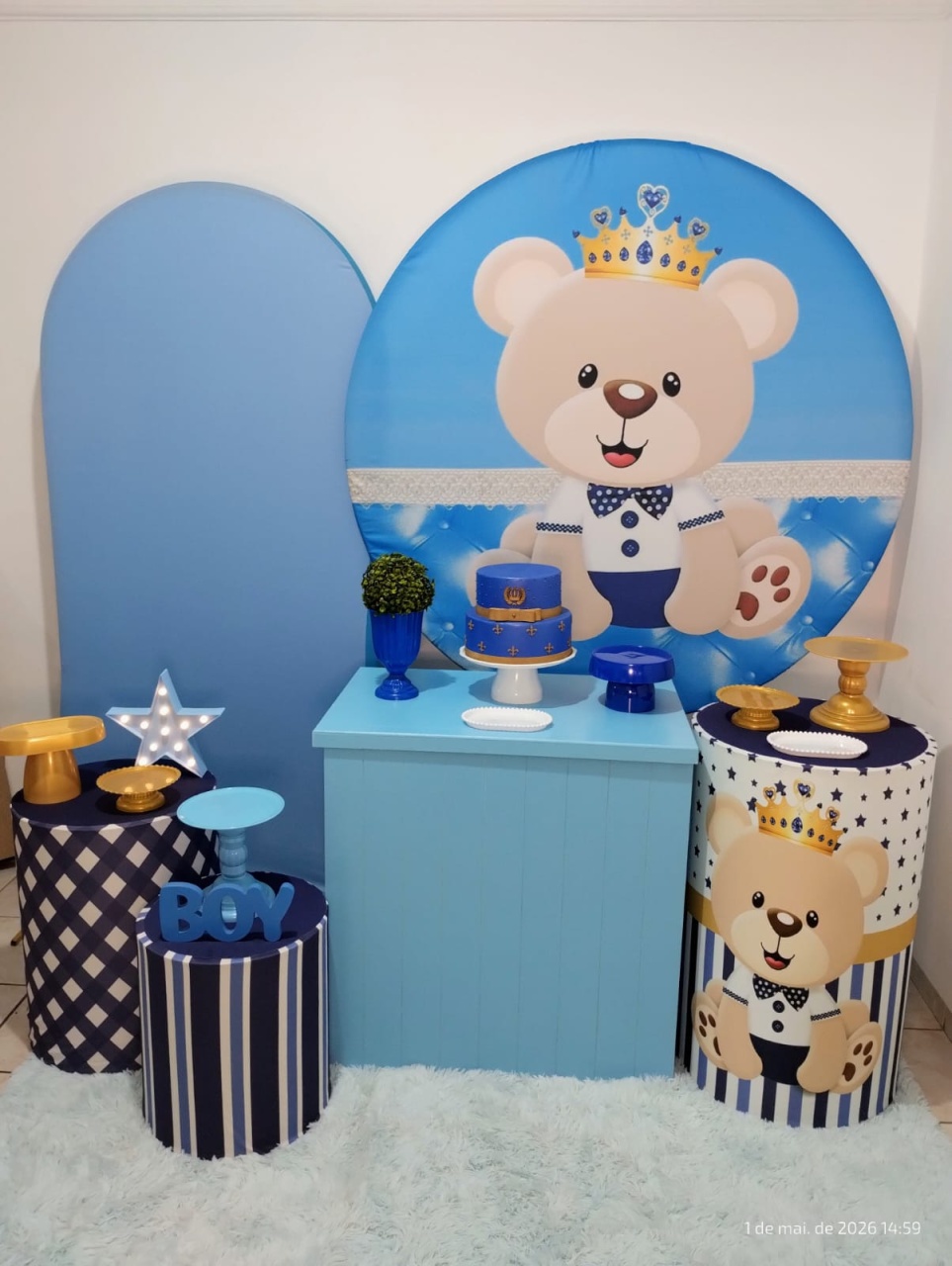 Ursinho Príncipe/ Urso Realeza 03 - Amiga Festeira Decorações 
