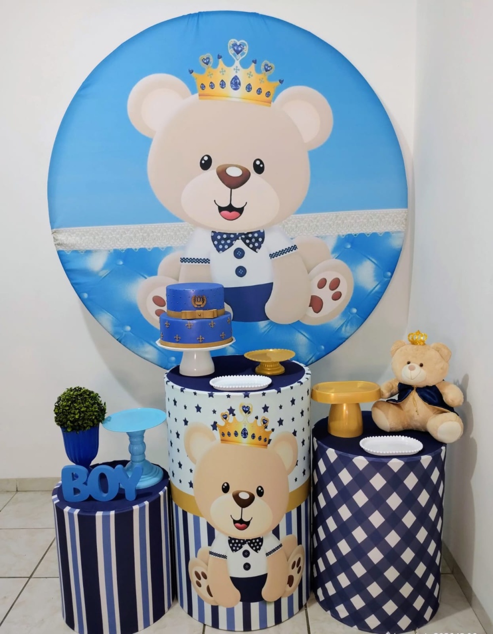 Ursinho Príncipe/ Urso Realeza 01 - Amiga Festeira Decorações 