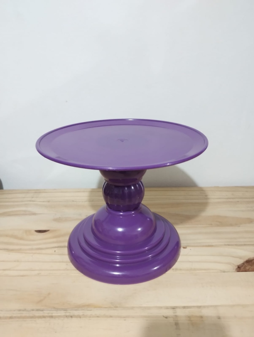 Porta Doces/Boleira Roxo de Plástico - Amiga Festeira Decorações 