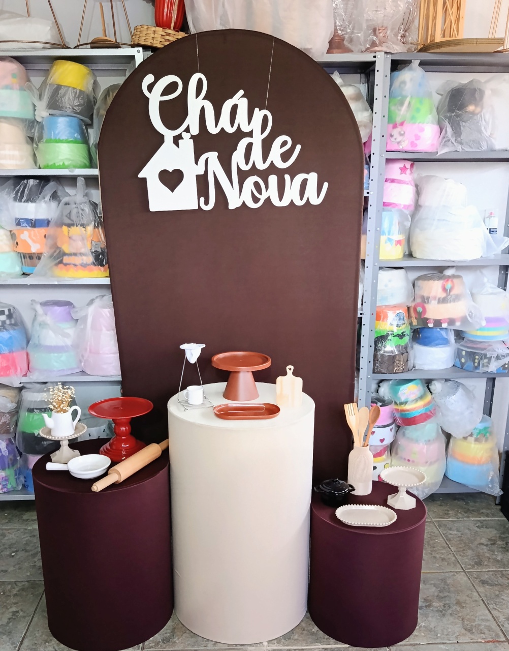 Chá de Casa Nova Marrom - Amiga Festeira Decorações 