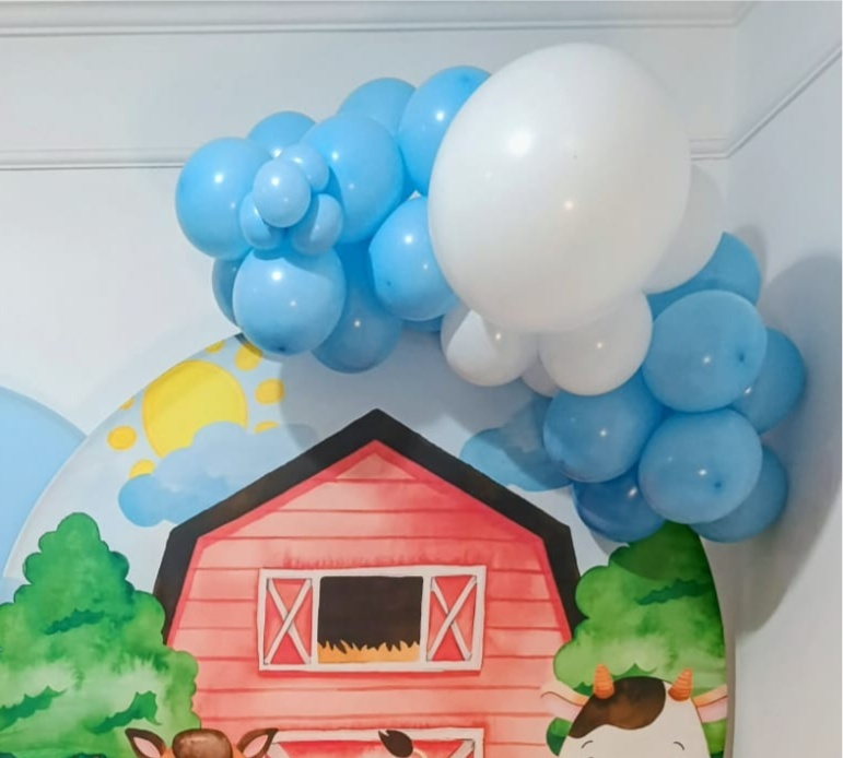 Arco de Balões Orgânico 1M - Amiga Festeira Decorações 