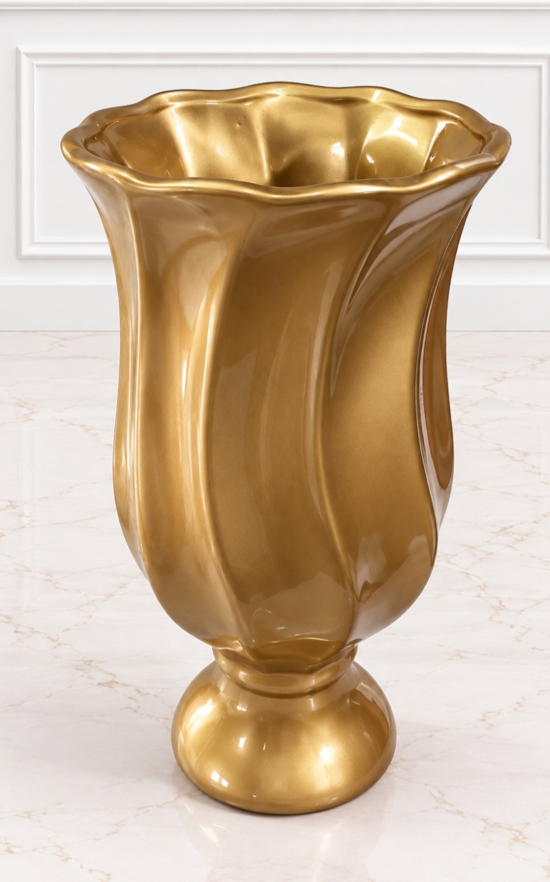 Vaso Louça Dourado - Carla Ferrari Pegue e Monte