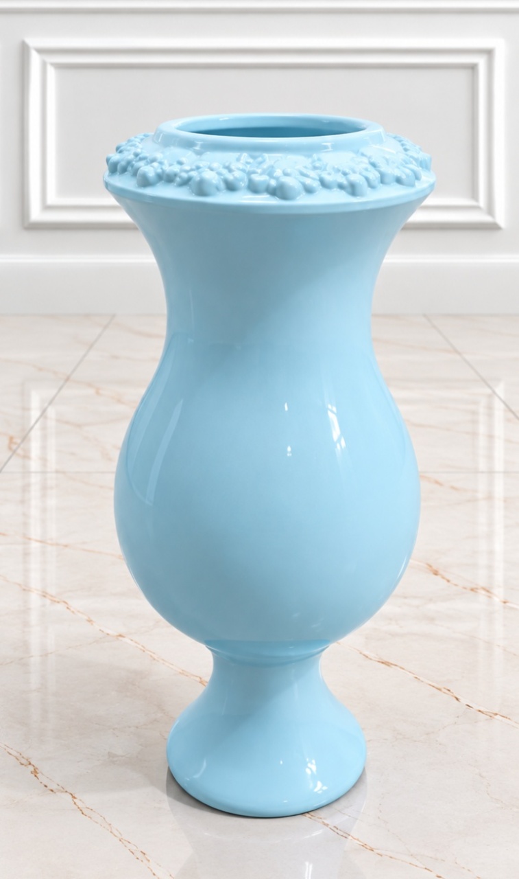 Vaso Azul Cerâmica@ - Carla Ferrari Pegue e Monte