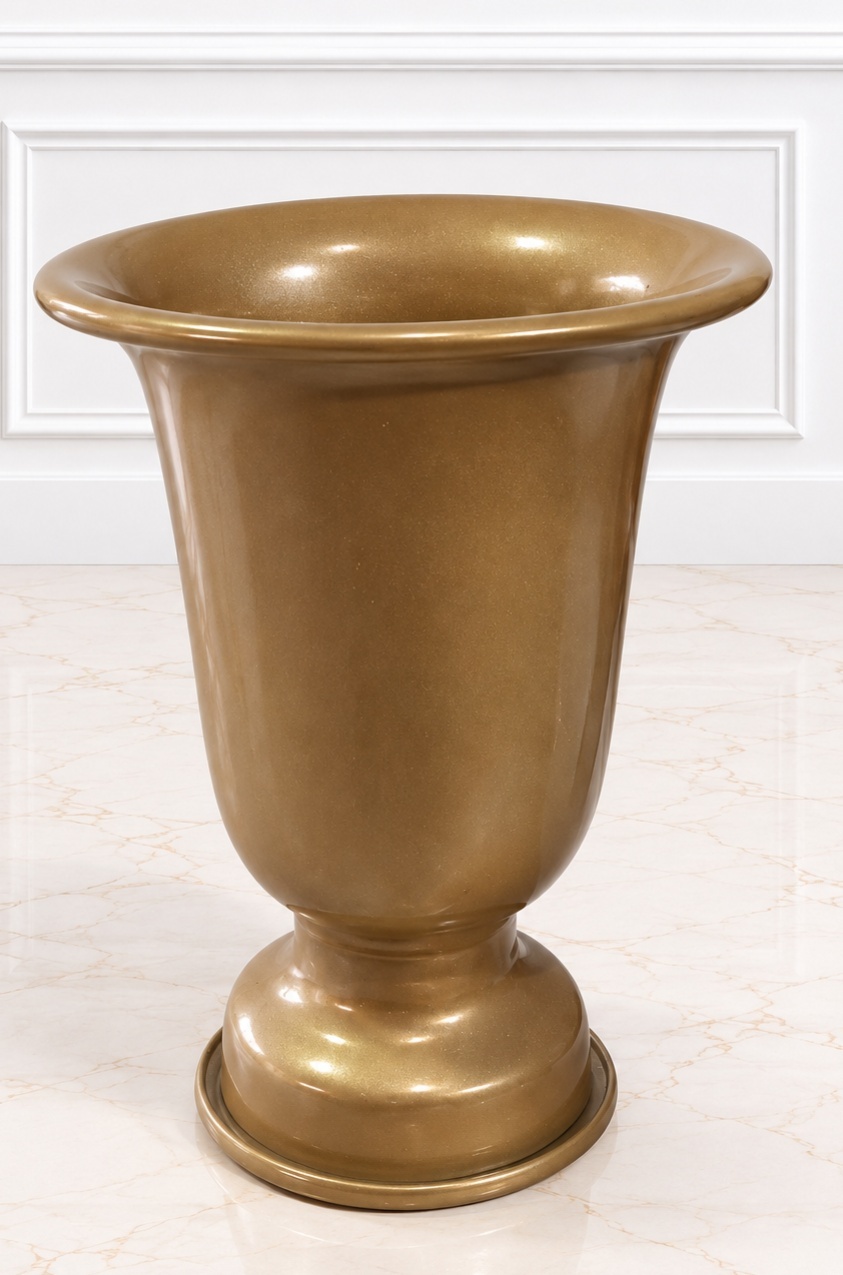 Vaso Dourado Alumínio - Carla Ferrari Pegue e Monte
