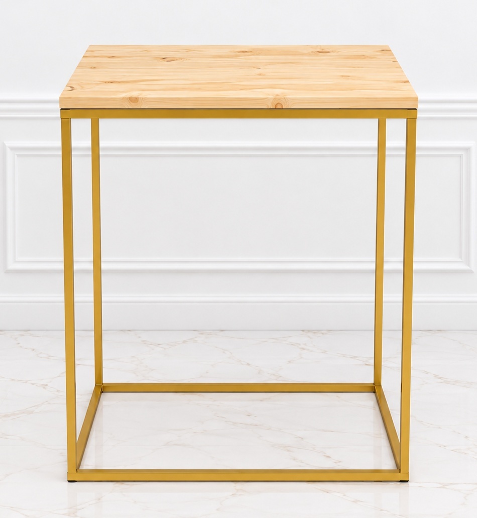 Mesa Ferro Tampo Pinos Dourado G - Carla Ferrari Pegue e Monte