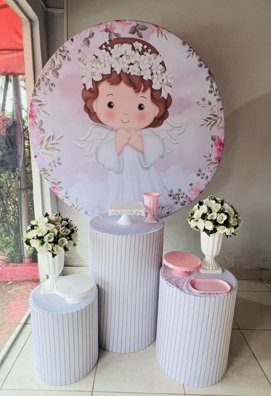 Kit Batizado Rosa - Aline Maura Loc e Decor