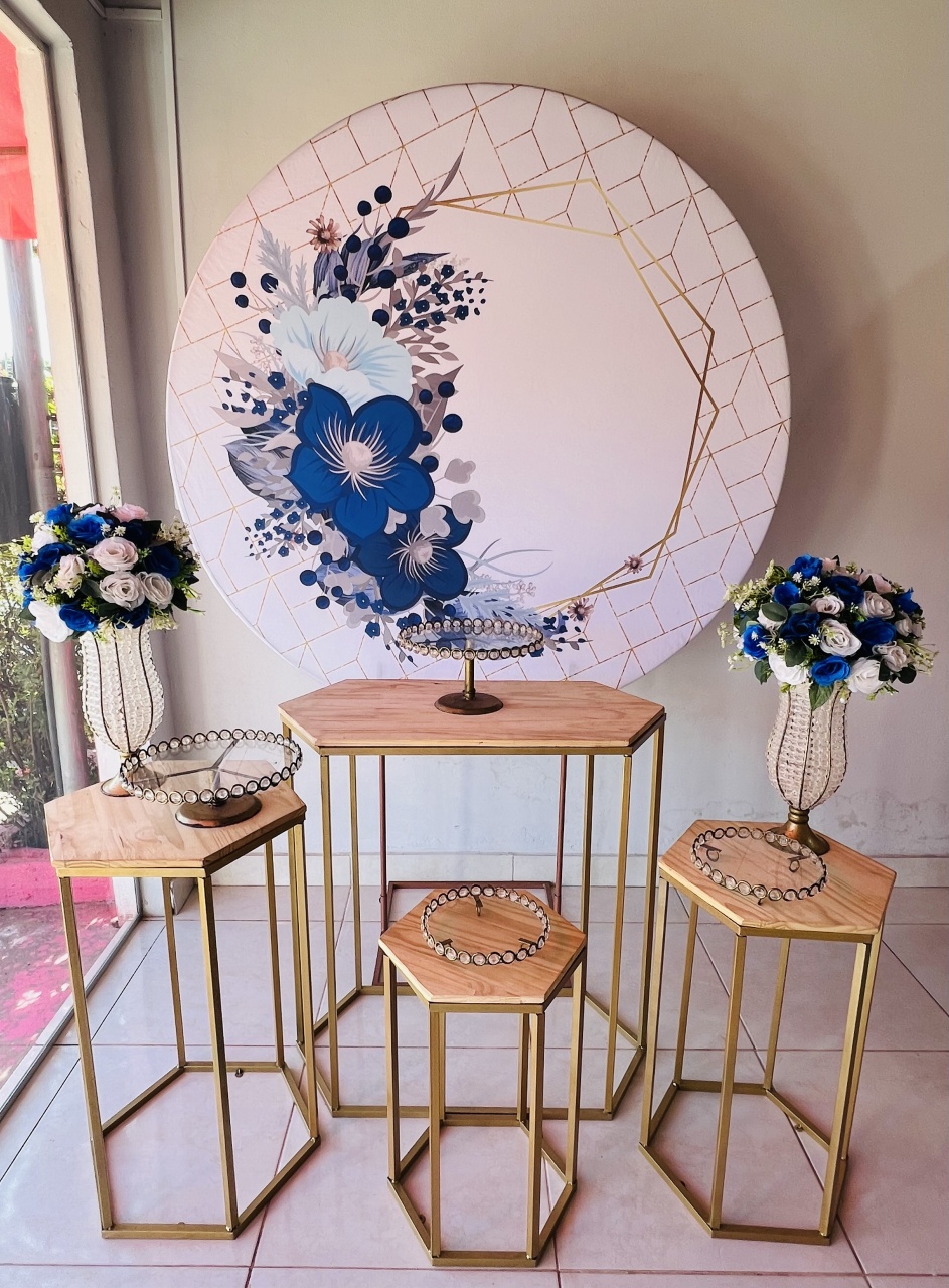 Pegue E Monte Floral Azul - Aline Maura Loc e Decor