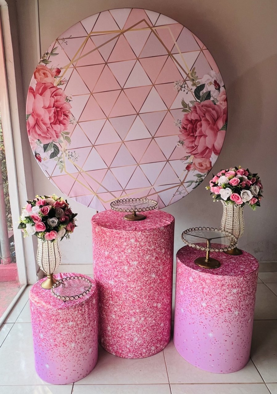 Kit Pegue E Monte Rosa Claro Floral - Aline Maura Loc e Decor