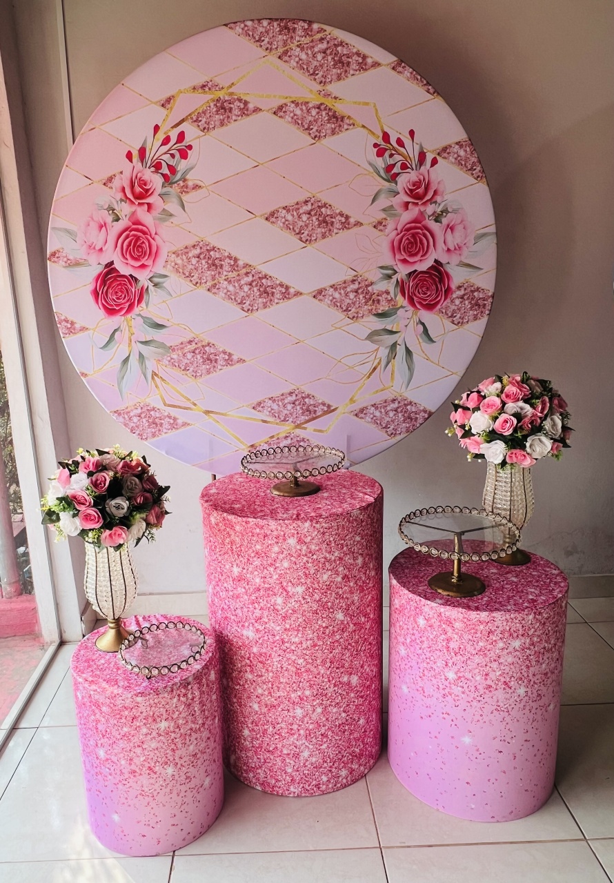 Kit Pegue E Monte Rosa Floral - Aline Maura Loc e Decor