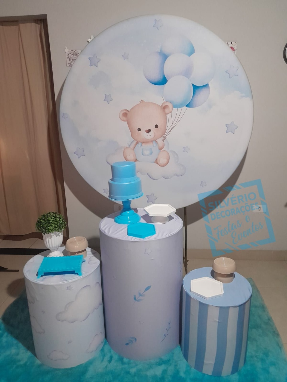 Chá de Bebê Ursinho Nas Nuvens (1) - Silverio decorações