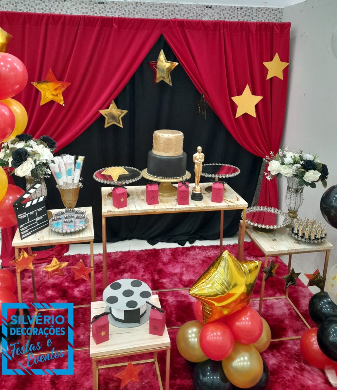 Tema Tapete Vermelho Montagem - Silverio decorações