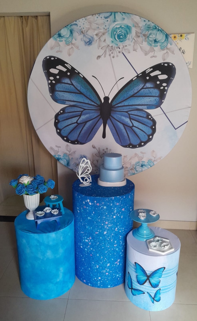 Tema Borboleta Azul - Silverio decorações