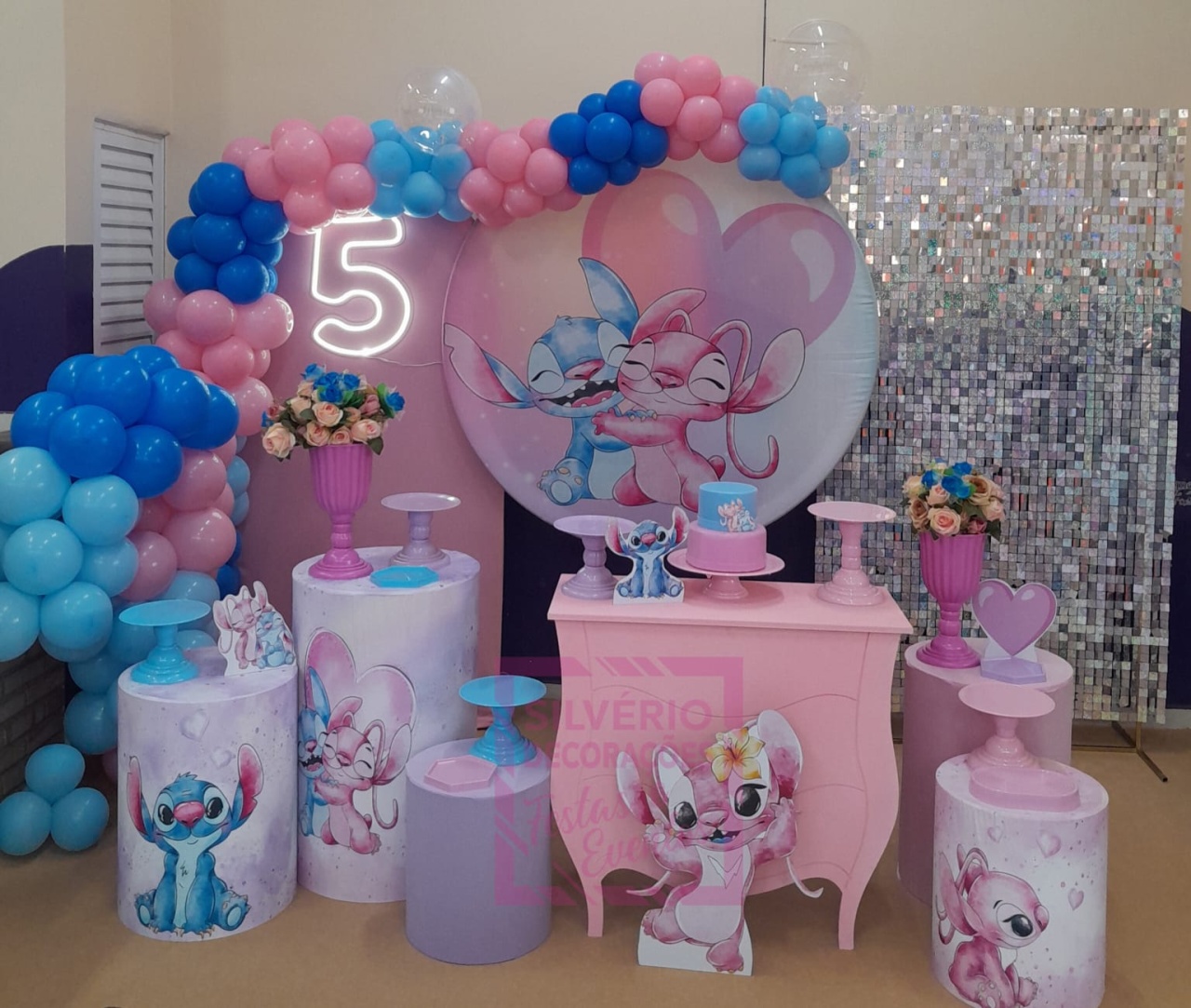 Tema Stitch E Angel (Montegem) - Silverio decorações