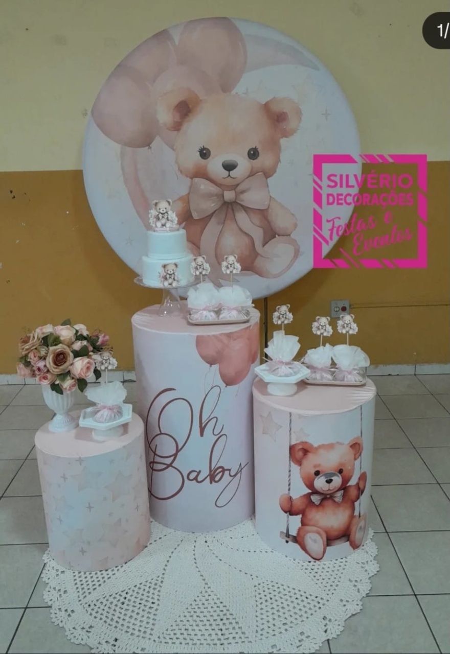 Chá de Bebê Ursinho Marron - Silverio decorações