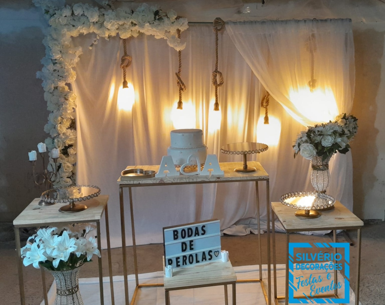 Casamento Flores Branca (1) Montagem - Silverio decorações