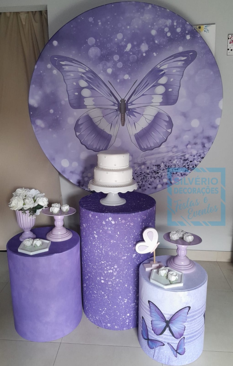 Teme Borboleta Lilas - Silverio decorações
