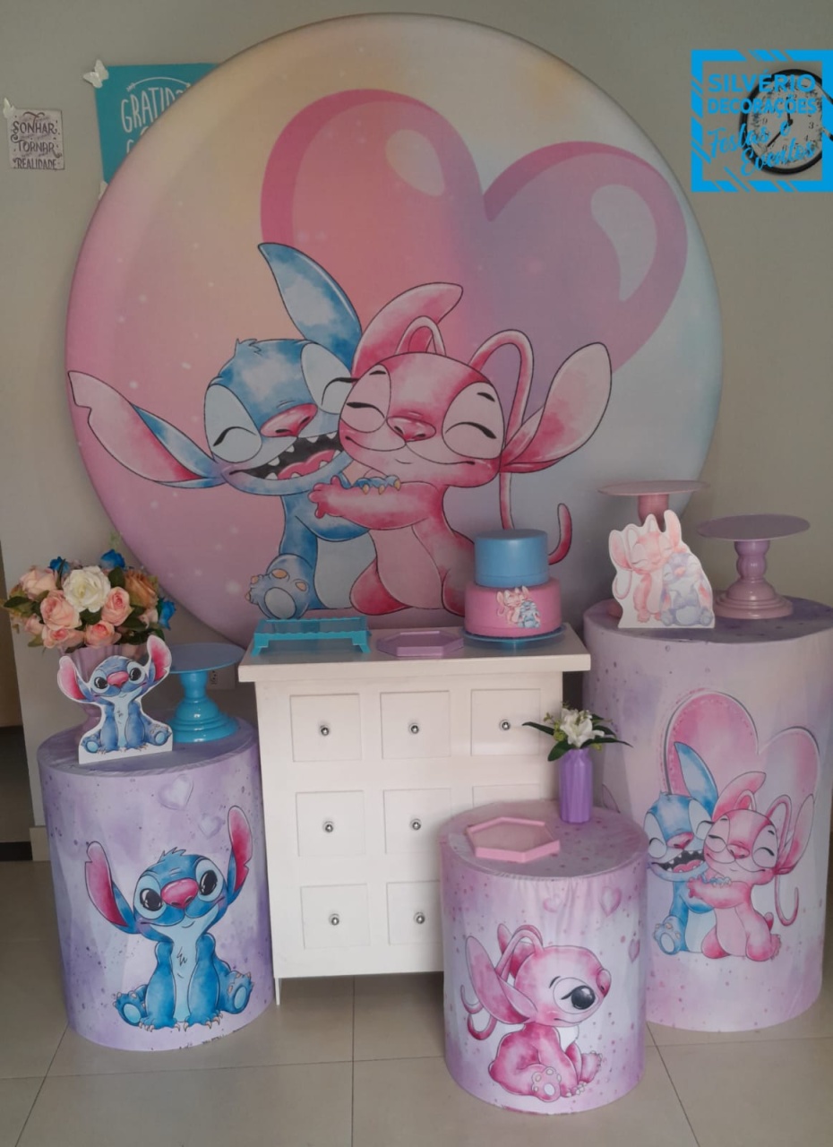 Stitch E Angel - Silverio decorações