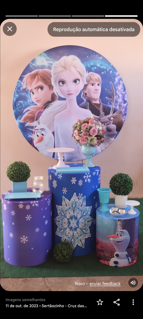 Frozen Trio Estampado - Ágata pegue monte e decore 