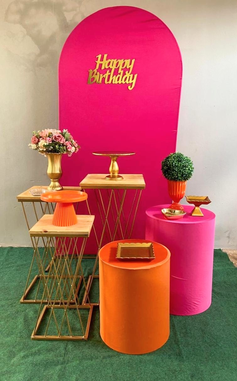 Pink E Laranja Romano C/ Treliças. - Ágata pegue monte e decore 