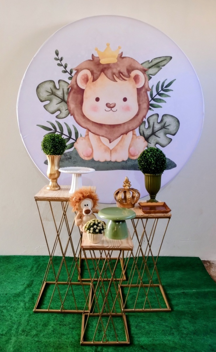Kit Leãozinho Mesa Treliça - Ágata pegue monte e decore 