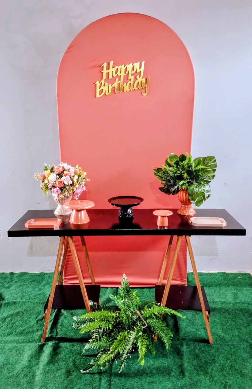 Terracota C/ Mesa Cavalete Preta - Ágata pegue monte e decore 