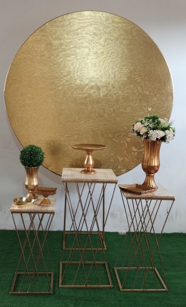 Dourado Circular C/ Treliça - Ágata pegue monte e decore 