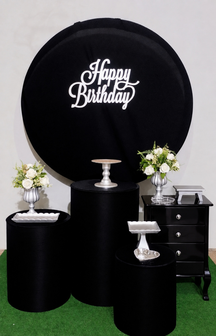 Preto C/ Cilindros E Cômoda M Preta - Ágata pegue monte e decore 