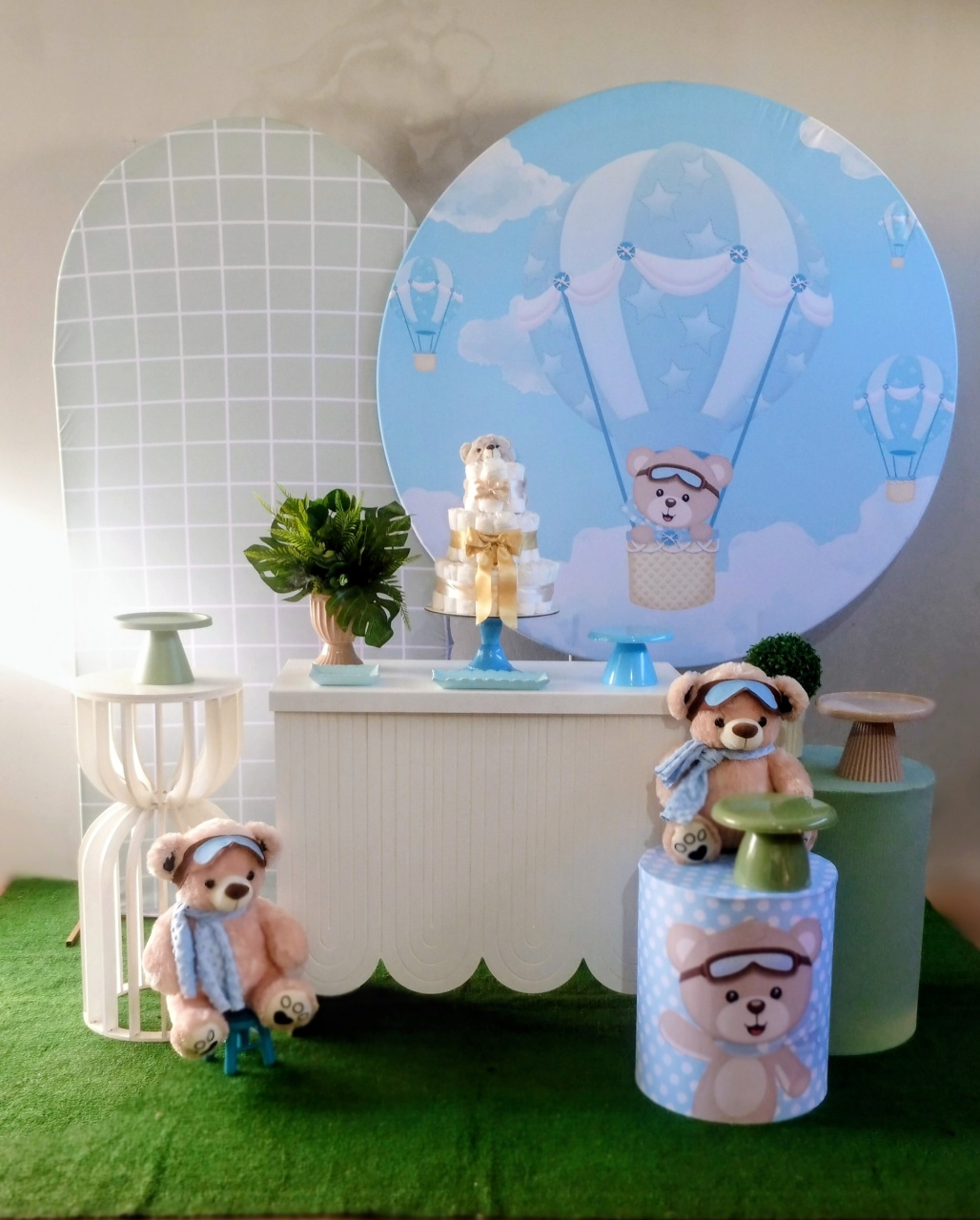 Chá Bebe Ursinho Baloeiro Premium C/ Ampulheta - Ágata pegue monte e decore 
