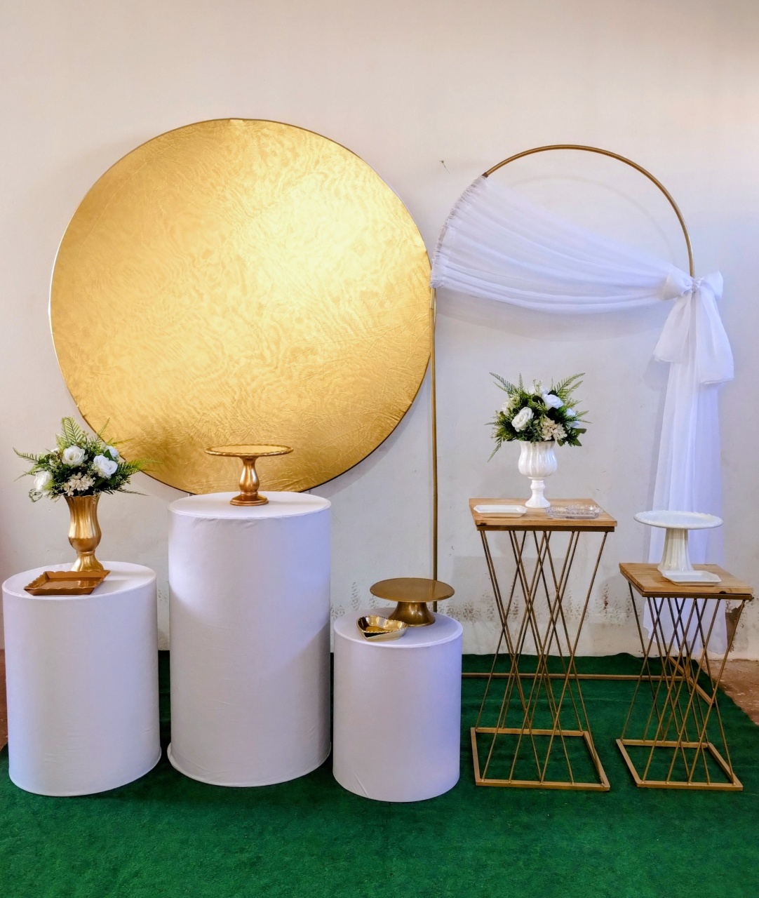 Dourado Com Branco Treliças - Ágata pegue monte e decore 