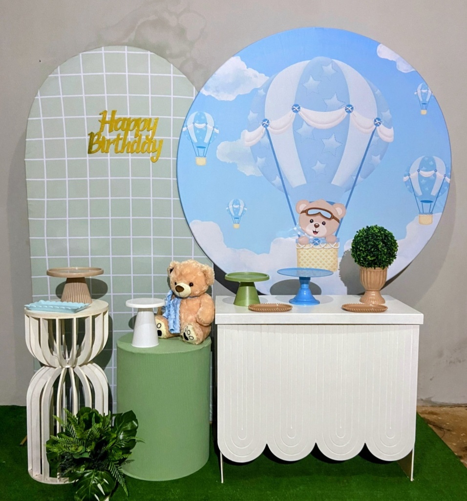 Urso Baloeiro Azul E Verde - Ágata pegue monte e decore 