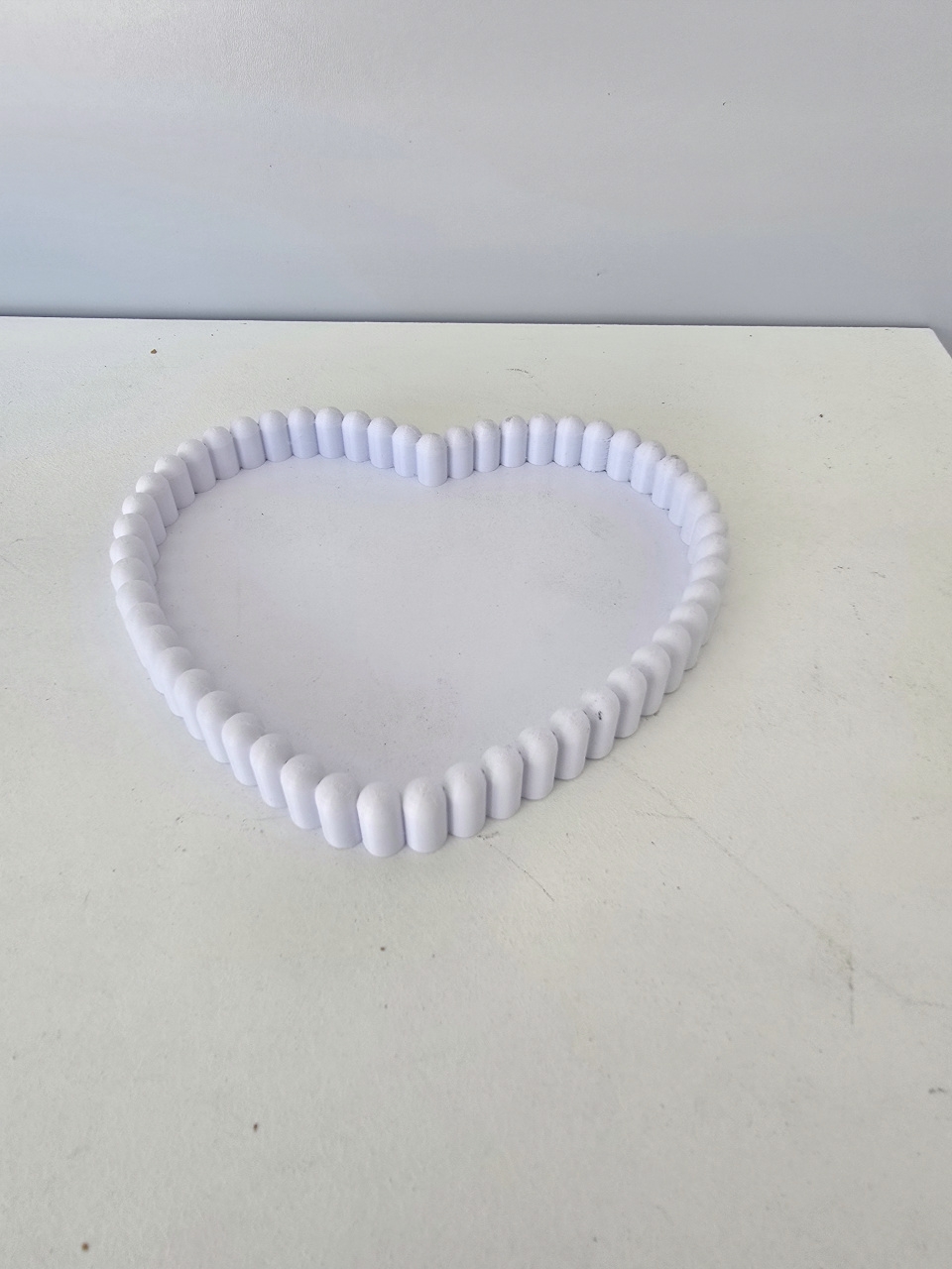Doceira P Coração Branca 17X13 Cm - Flor de Minas Artes Artesanais ltda