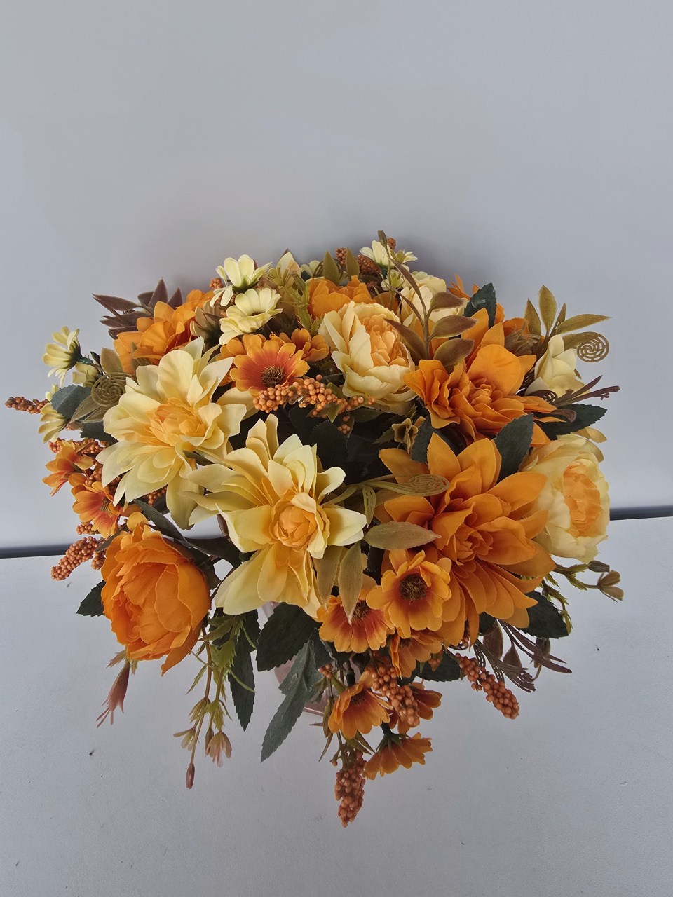 Arranjo Amarelo E Laranja - Flor de Minas Artes Artesanais ltda