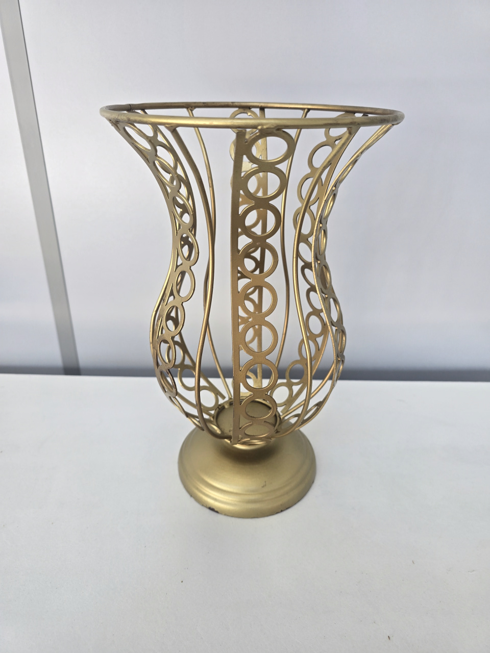 Vaso Argolas Douradas - Flor de Minas Artes Artesanais ltda