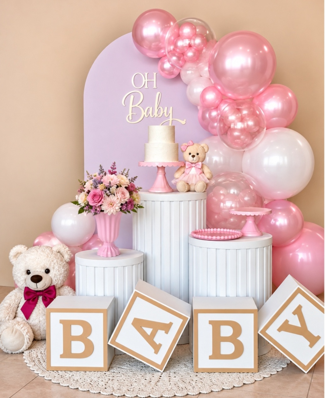 Kit Oh Baby Rosa - Flor de Minas Artes Artesanais ltda
