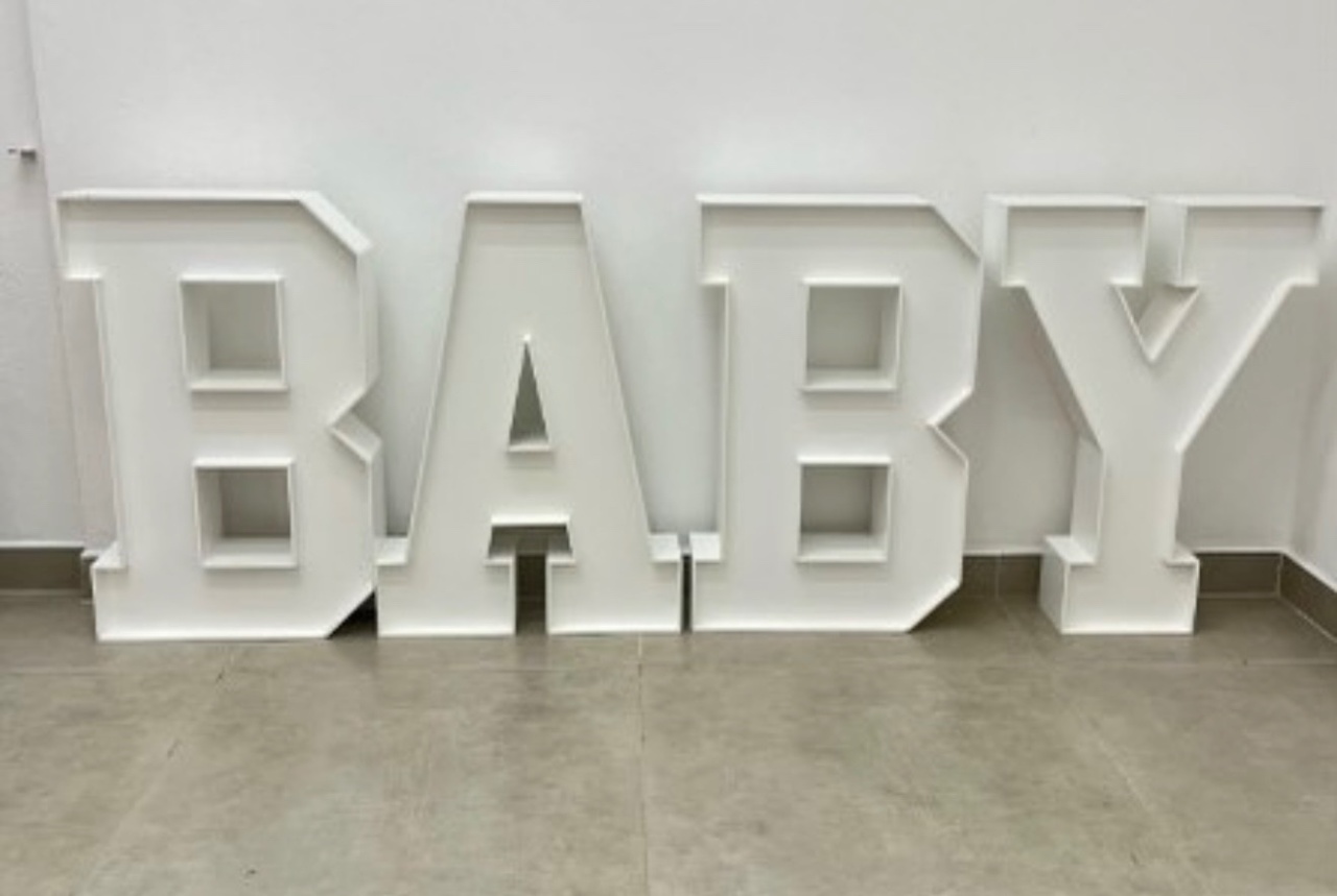 Baby 100 Cm Cada Letra - Conjunto - Festejar Bandeirantes 