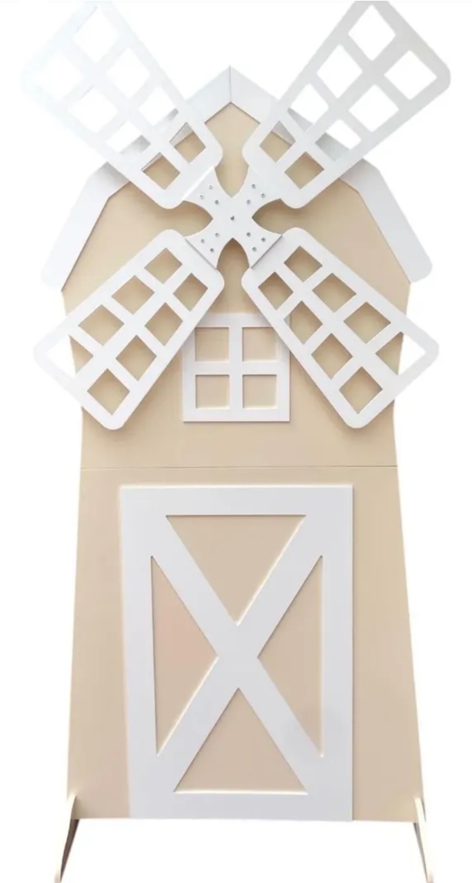 Painel Celeiro Mdf Bege E Branco - Festejar Bandeirantes 