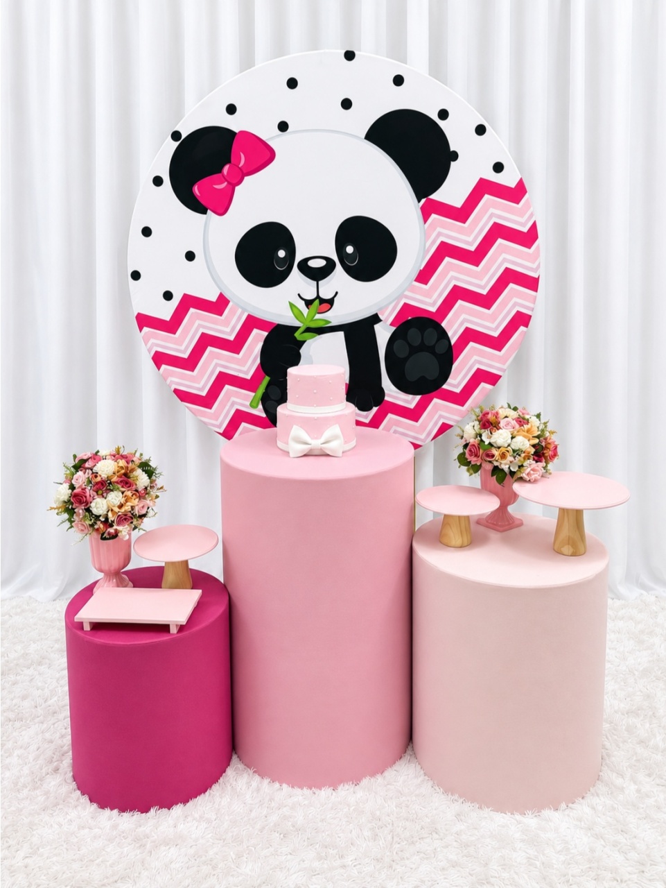 Kit Pegue E Monte – Pandinha Rosa 🎀 - DecoraCare