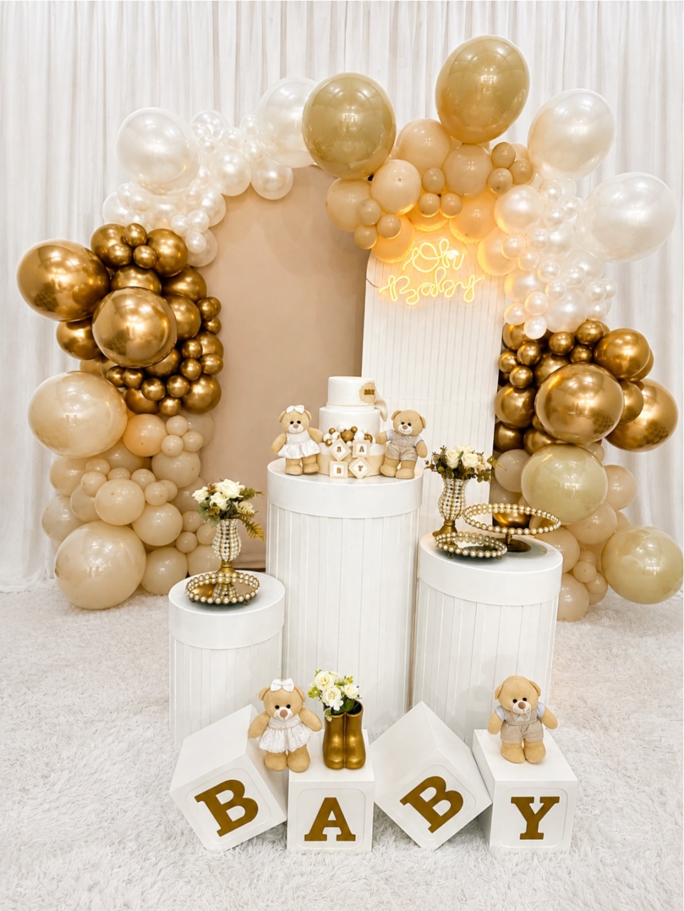 Ursinhos Baby Dourado ✨ - DecoraCare
