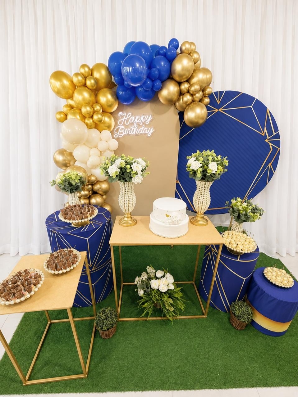 Azul Royal & Dourado - DecoraCare