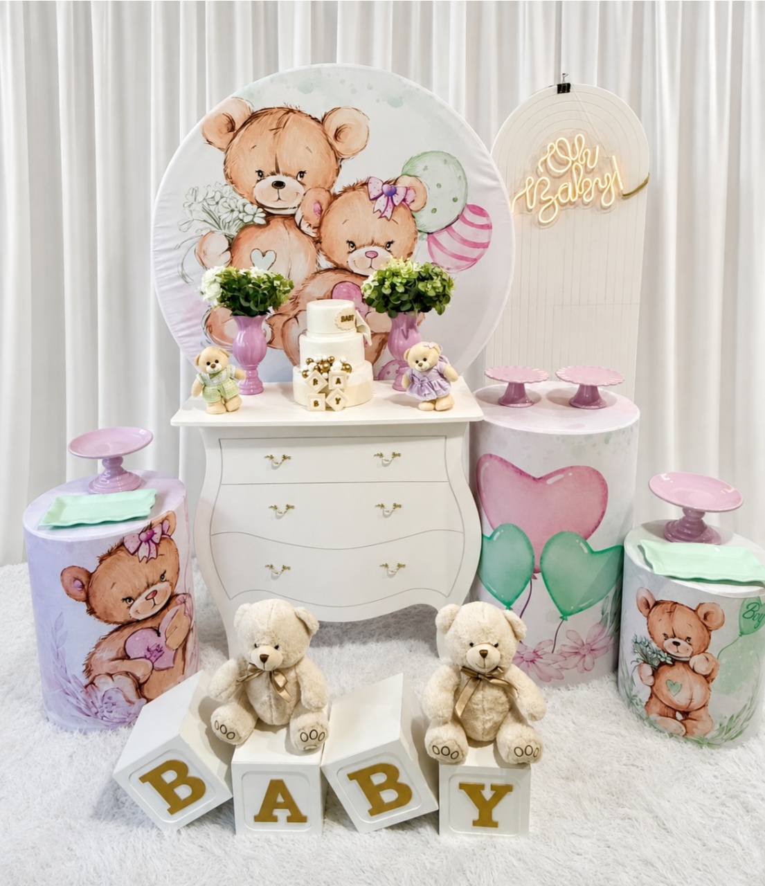 Chá de Bebê Lilas E Verde💕✨ - DecoraCare