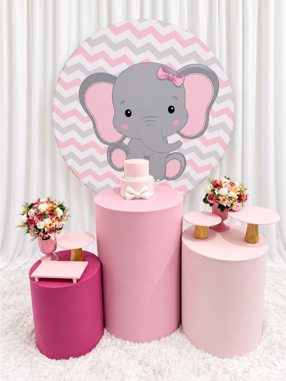 Elefantinha Rosa Clássico 🎀✨ - DecoraCare