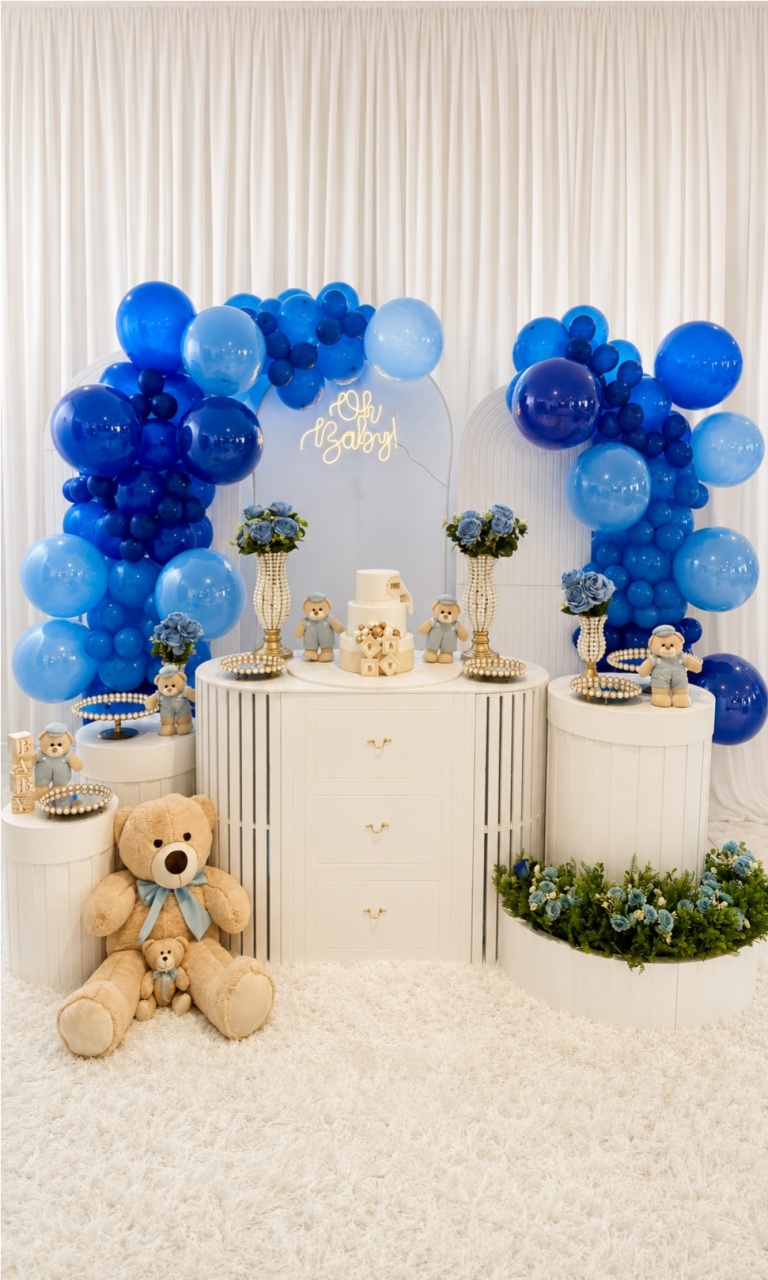 Chá de Bebê Menino 🧸✨ - DecoraCare