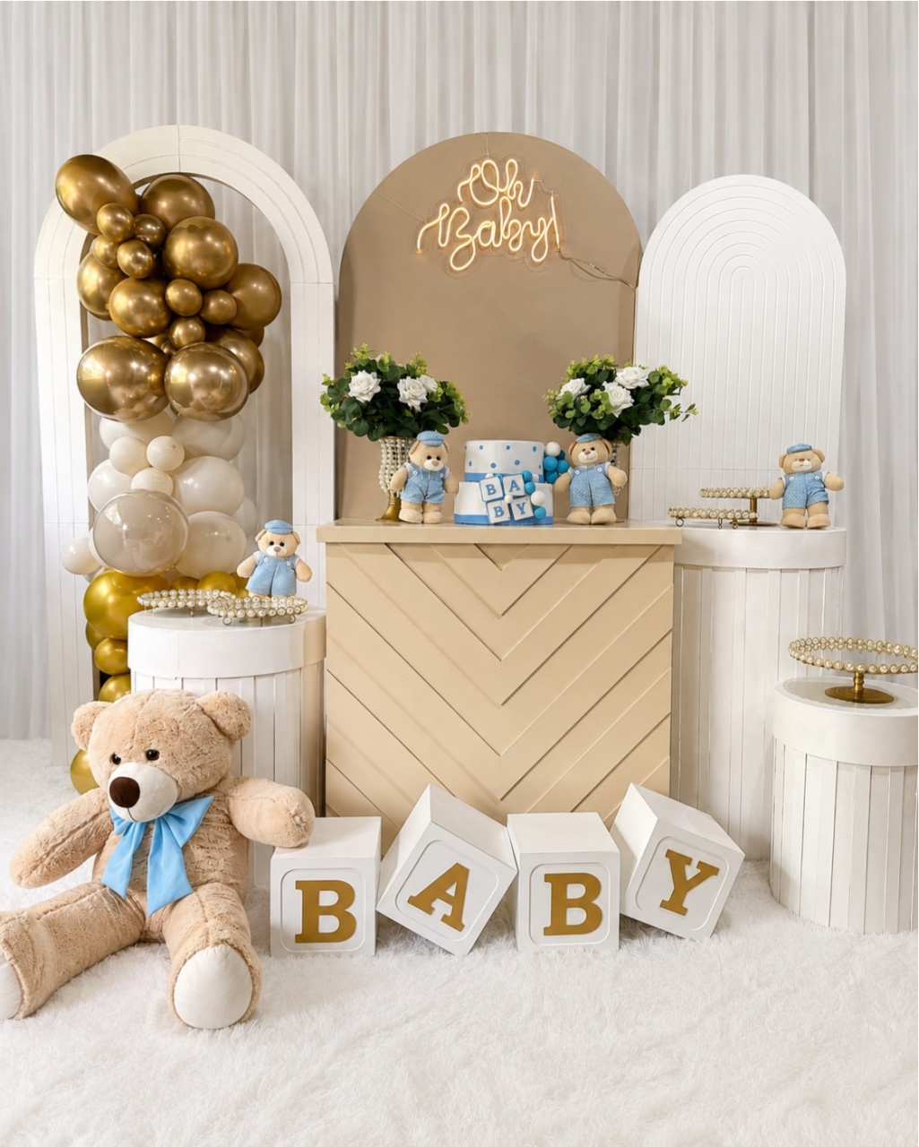 Ursinho Azul Luxo ✨ - DecoraCare