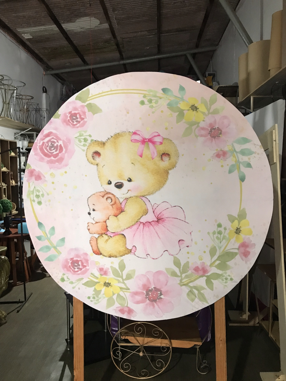 Painel Redondo Urso - Alegraty decorações 