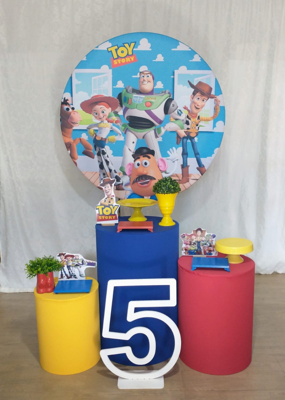 Toy Story - Trio Cilindro Colorido. - Crie e Personalize Pegue e Monte